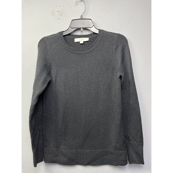 Ann Taylor Loft Sweater Womens XS‎ Black pullover soft Pearl accents wool blend - Picture 1 of 5